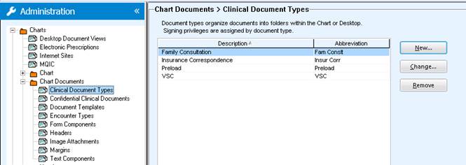 Screenshot of CPS Document Type creation